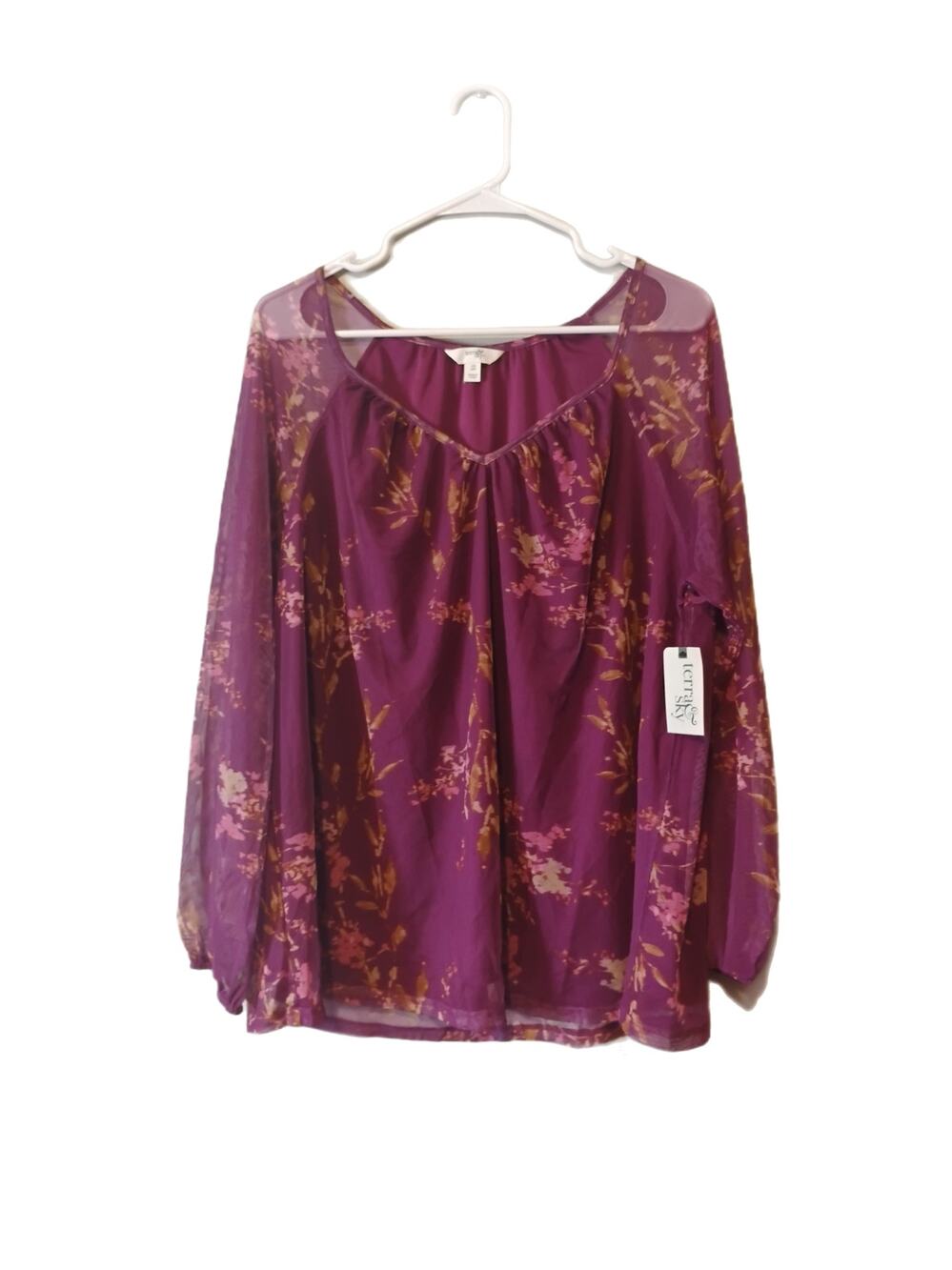 Terra & Sky Women's Blouse Size 0X